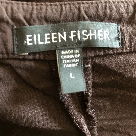 Eileen Fisher Capri Crop Pants Side Zip Brown Size Large - Picture 3 of 7